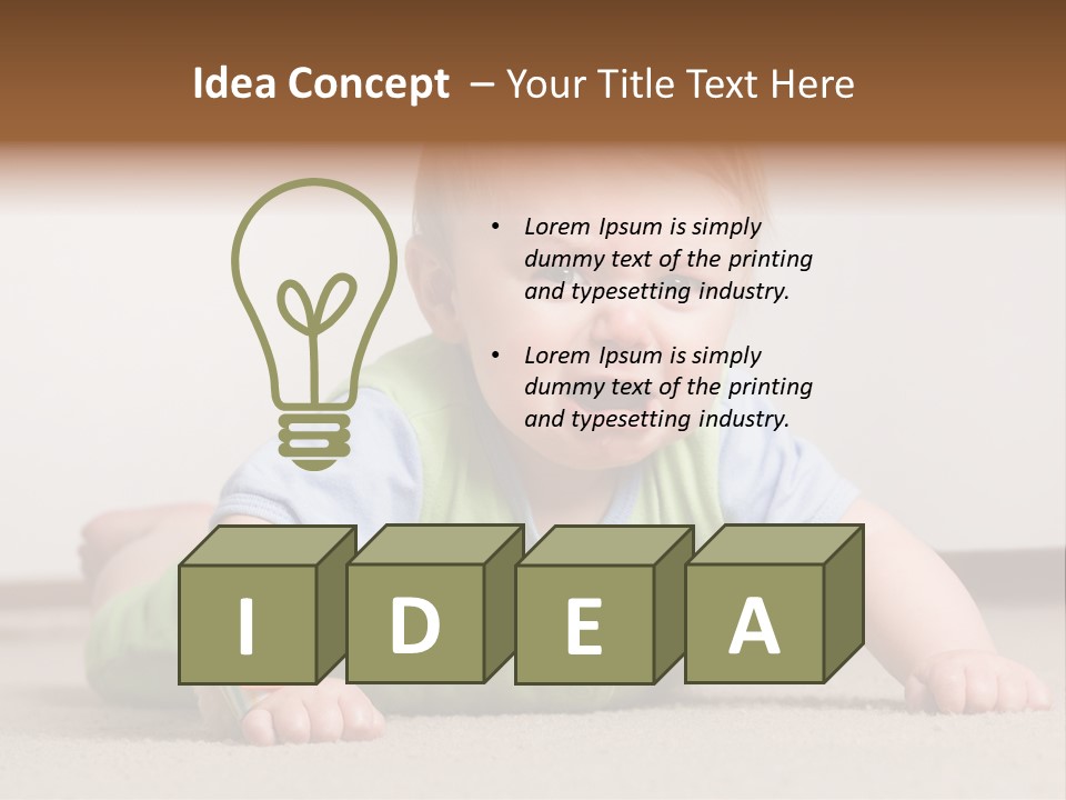 Crying Child Adorable PowerPoint Template