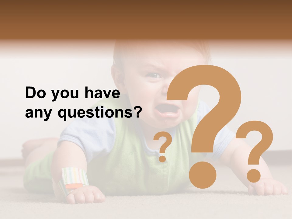 Crying Child Adorable PowerPoint Template