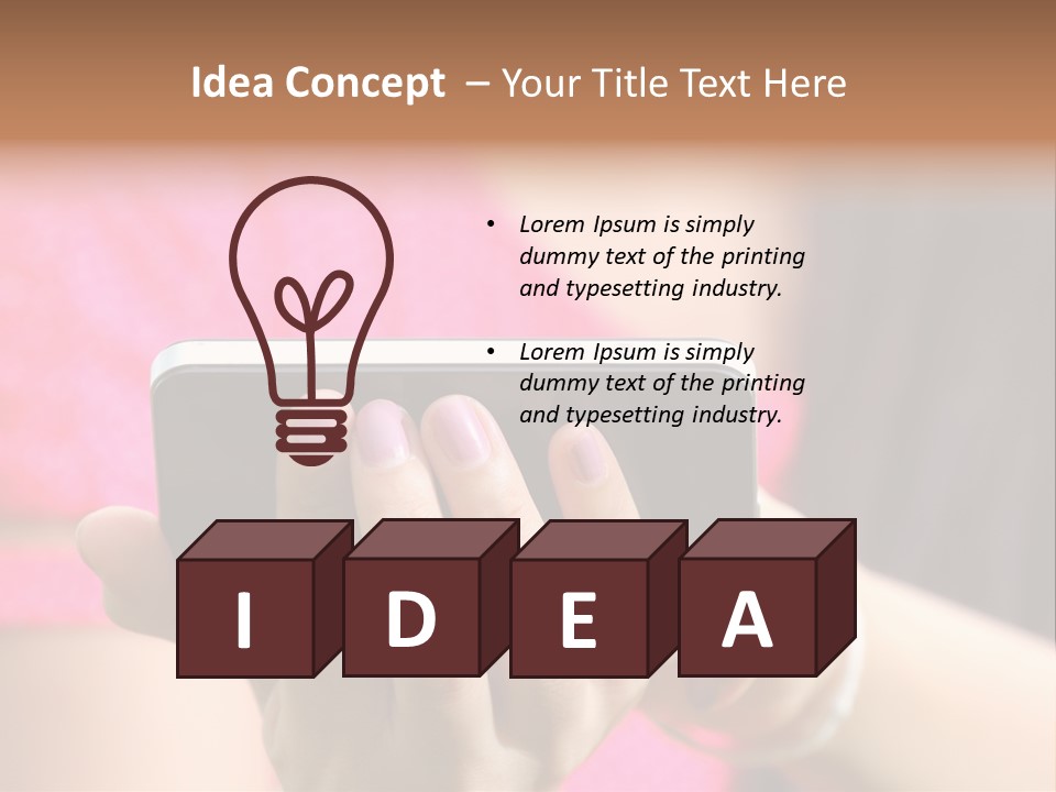 Cell Pretty Pda PowerPoint Template
