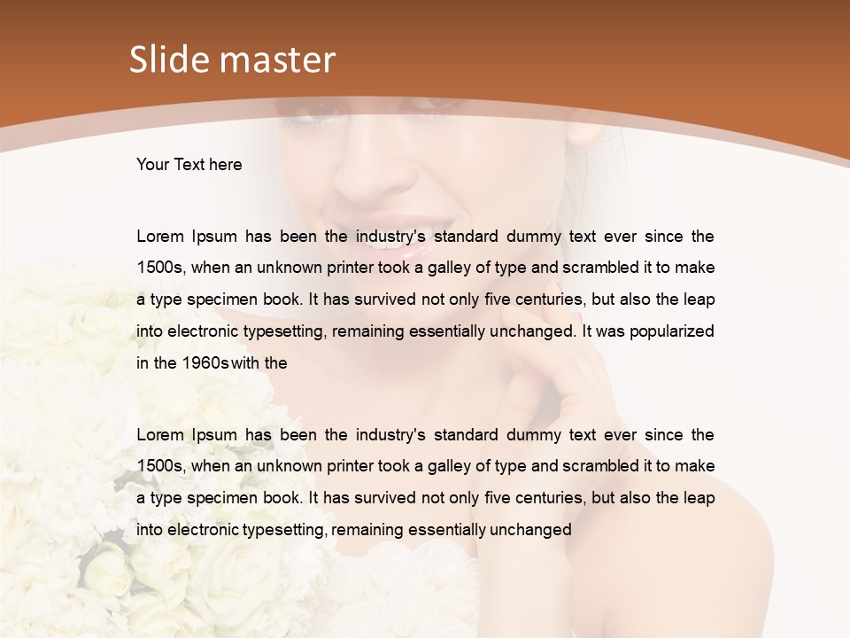 Marriage Dress Femininity PowerPoint Template