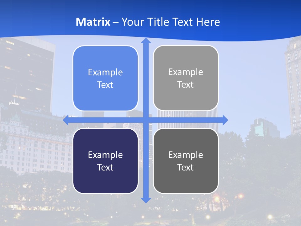 A City Skyline With Skyscrapers In The Background PowerPoint Template
