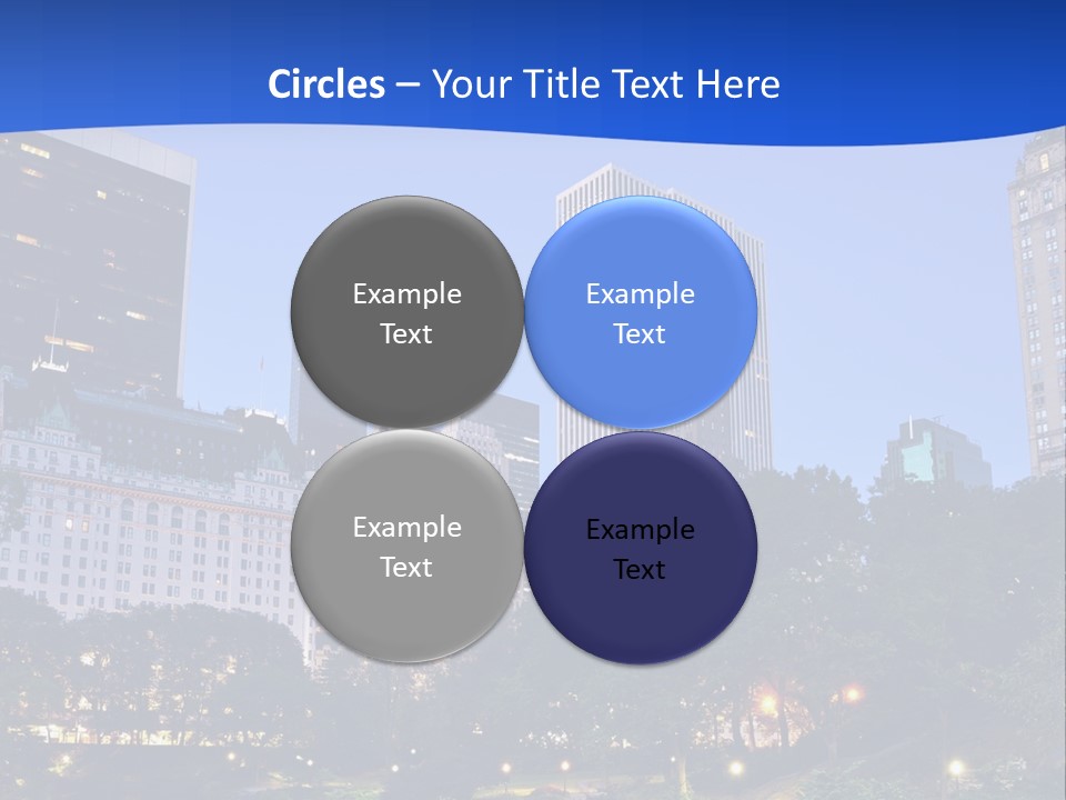 A City Skyline With Skyscrapers In The Background PowerPoint Template
