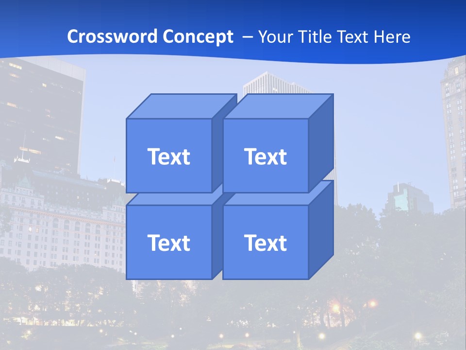 A City Skyline With Skyscrapers In The Background PowerPoint Template