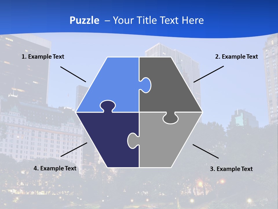 A City Skyline With Skyscrapers In The Background PowerPoint Template