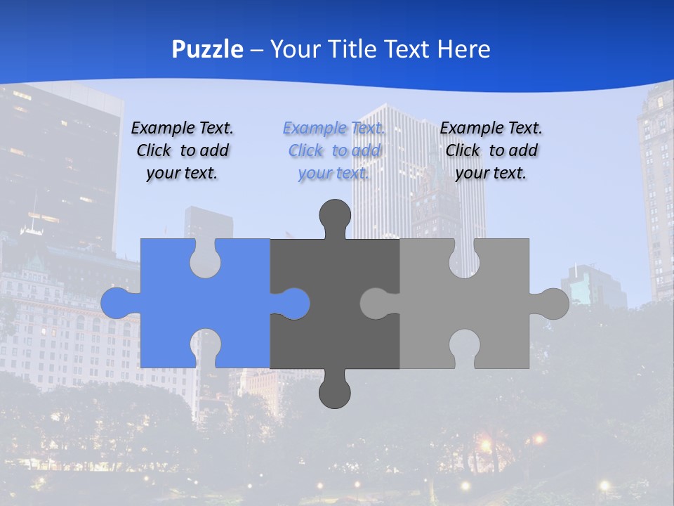 A City Skyline With Skyscrapers In The Background PowerPoint Template