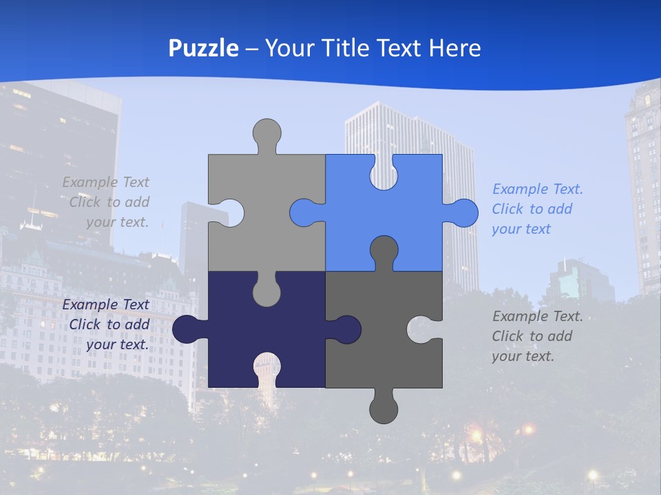 A City Skyline With Skyscrapers In The Background PowerPoint Template