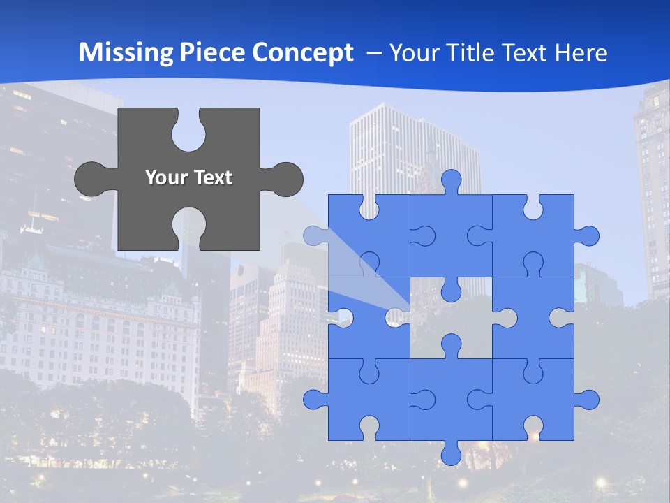 A City Skyline With Skyscrapers In The Background PowerPoint Template