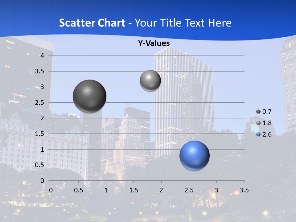 A City Skyline With Skyscrapers In The Background PowerPoint Template