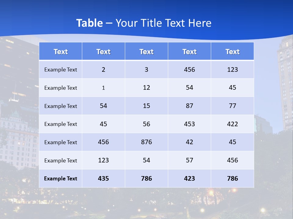 A City Skyline With Skyscrapers In The Background PowerPoint Template