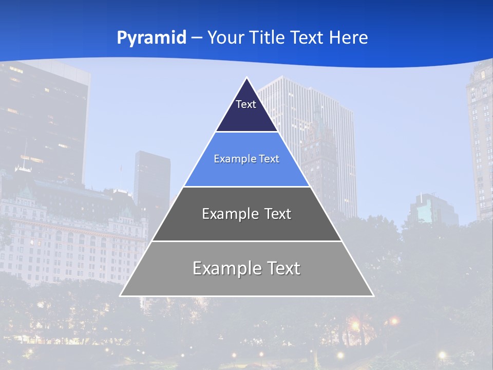 A City Skyline With Skyscrapers In The Background PowerPoint Template