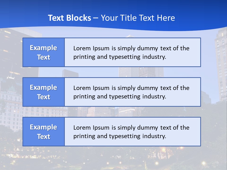 A City Skyline With Skyscrapers In The Background PowerPoint Template