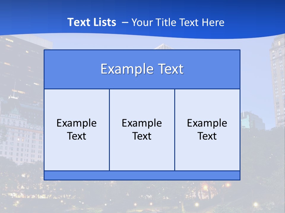 A City Skyline With Skyscrapers In The Background PowerPoint Template