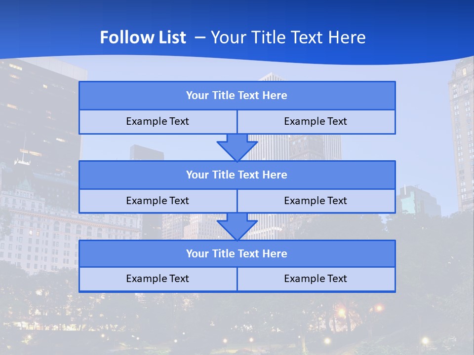 A City Skyline With Skyscrapers In The Background PowerPoint Template