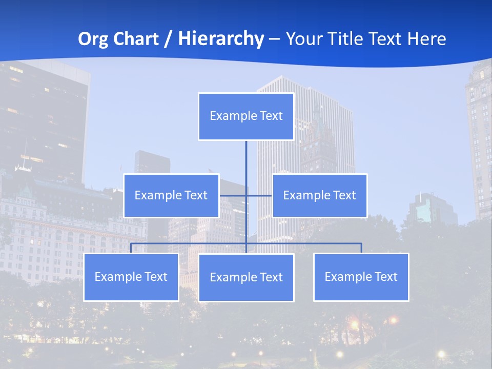 A City Skyline With Skyscrapers In The Background PowerPoint Template