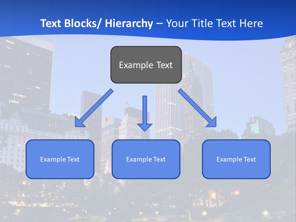 A City Skyline With Skyscrapers In The Background PowerPoint Template