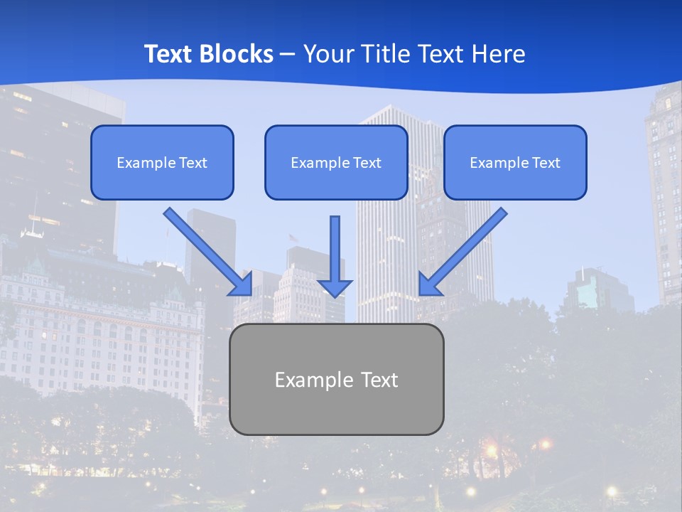 A City Skyline With Skyscrapers In The Background PowerPoint Template
