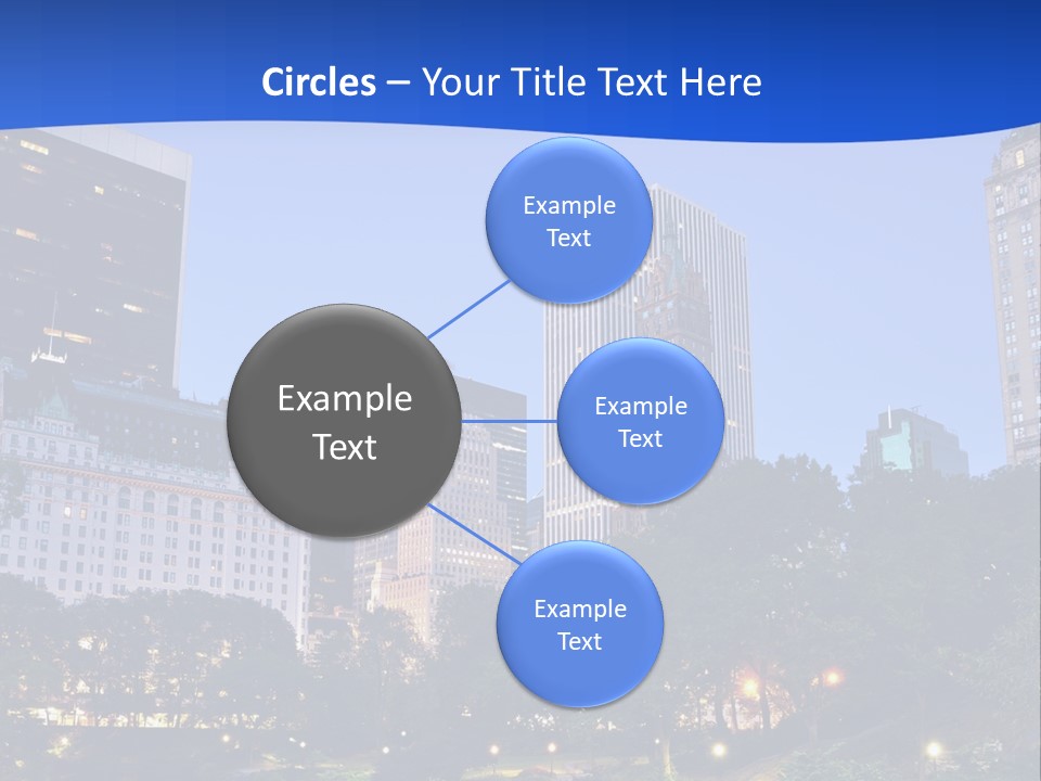 A City Skyline With Skyscrapers In The Background PowerPoint Template