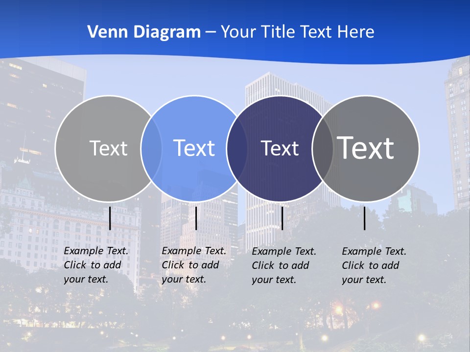 A City Skyline With Skyscrapers In The Background PowerPoint Template