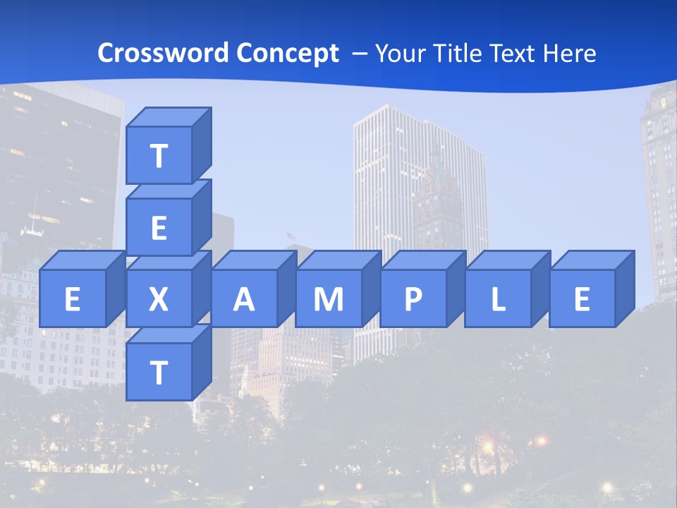 A City Skyline With Skyscrapers In The Background PowerPoint Template