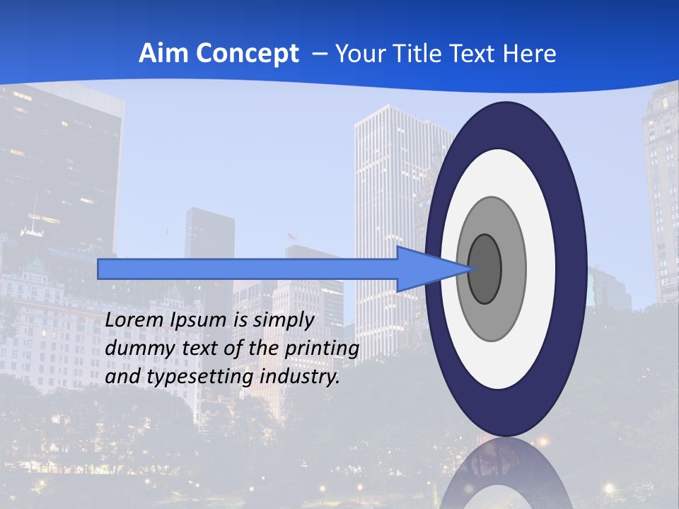 A City Skyline With Skyscrapers In The Background PowerPoint Template