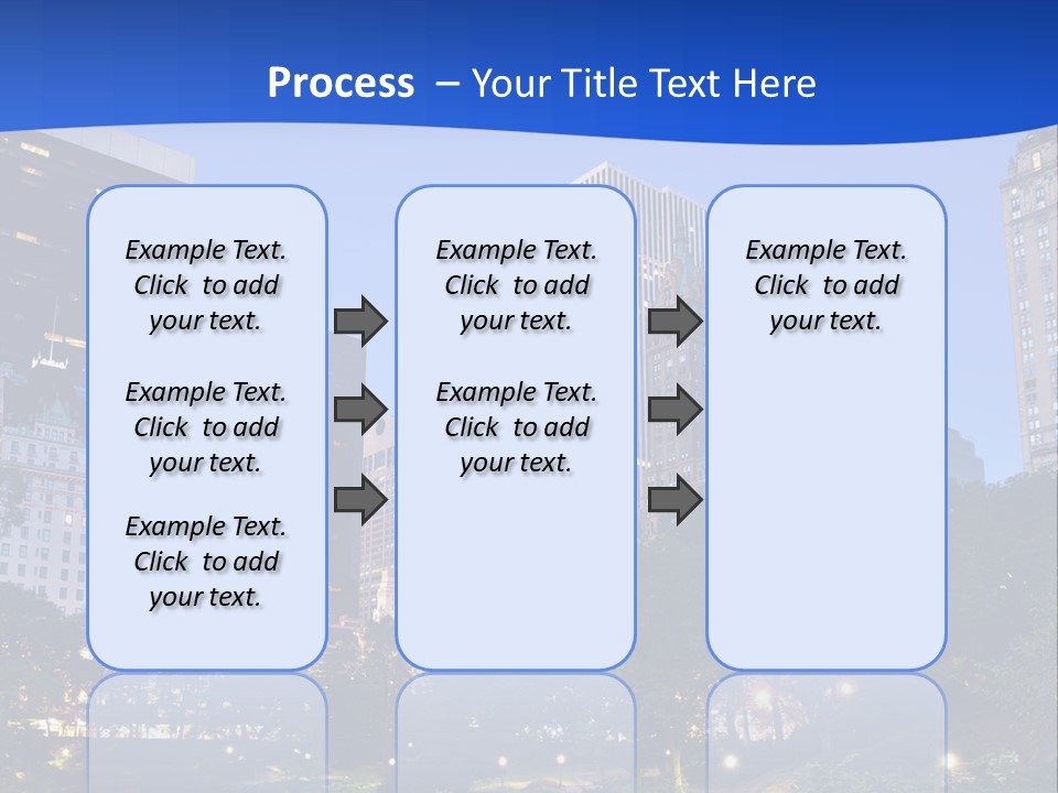A City Skyline With Skyscrapers In The Background PowerPoint Template