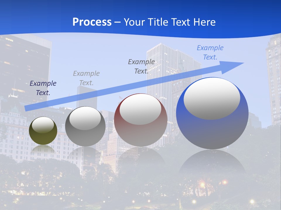 A City Skyline With Skyscrapers In The Background PowerPoint Template