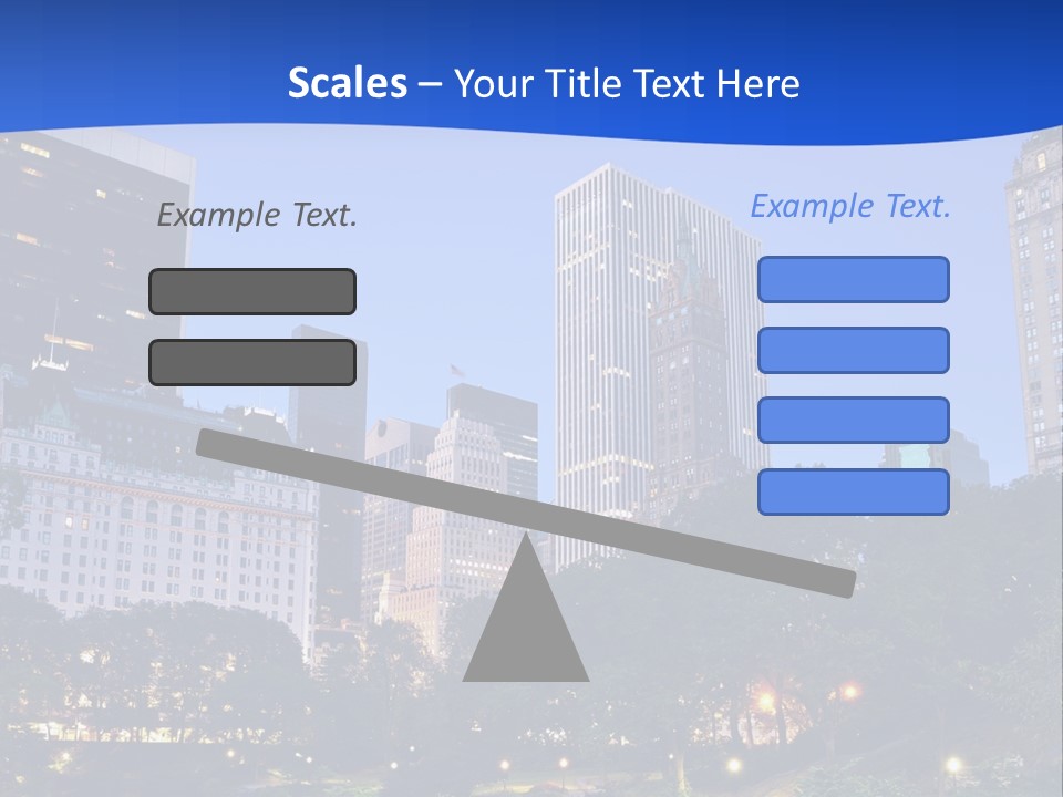 A City Skyline With Skyscrapers In The Background PowerPoint Template