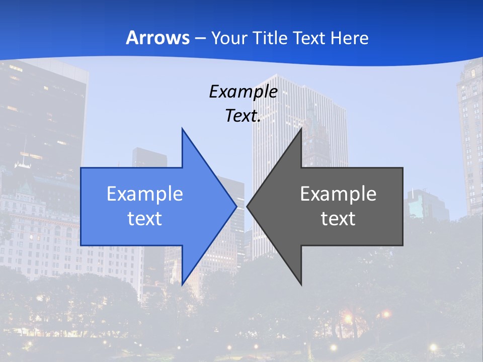 A City Skyline With Skyscrapers In The Background PowerPoint Template