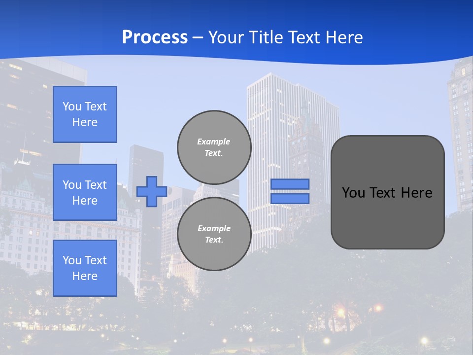 A City Skyline With Skyscrapers In The Background PowerPoint Template