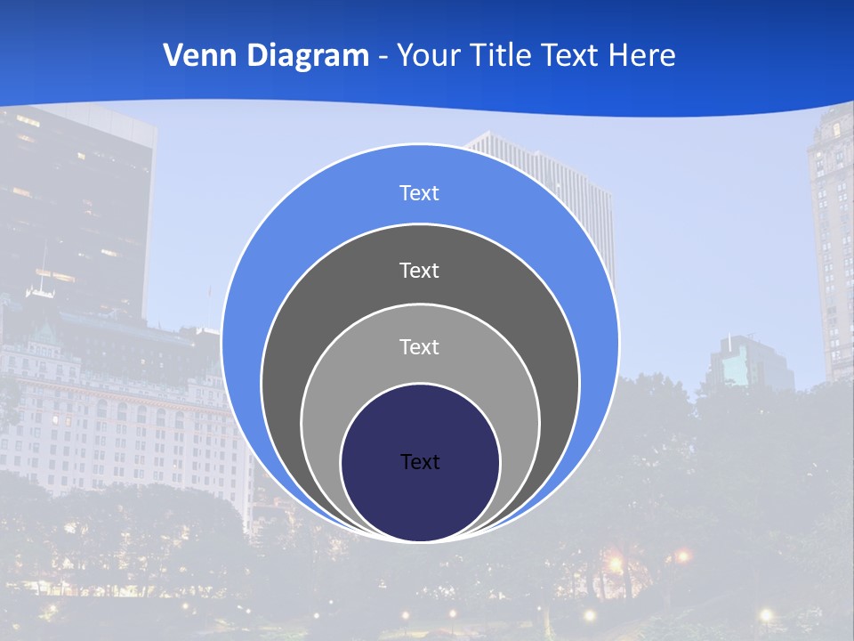 A City Skyline With Skyscrapers In The Background PowerPoint Template