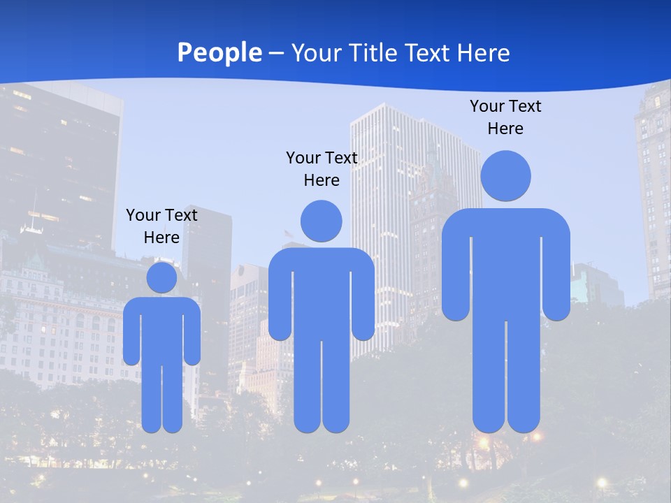 A City Skyline With Skyscrapers In The Background PowerPoint Template