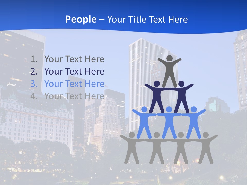 A City Skyline With Skyscrapers In The Background PowerPoint Template