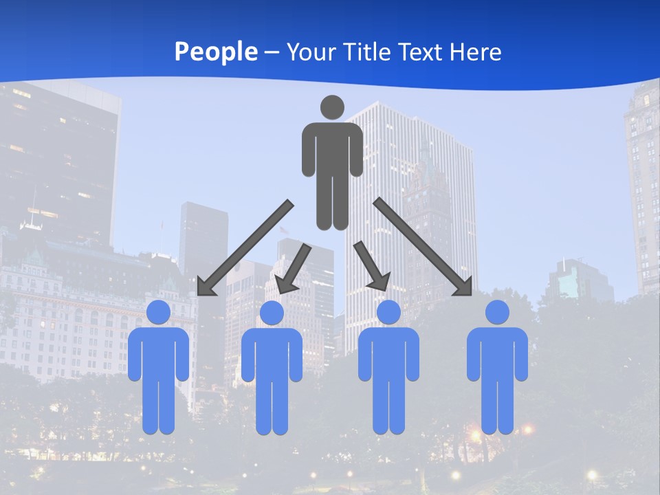 A City Skyline With Skyscrapers In The Background PowerPoint Template