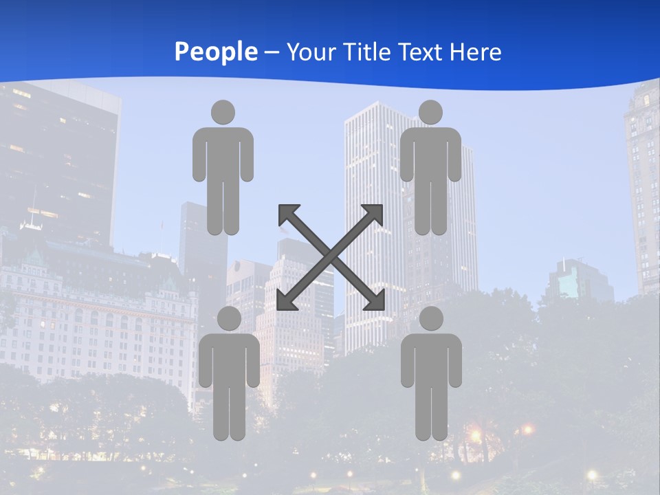 A City Skyline With Skyscrapers In The Background PowerPoint Template