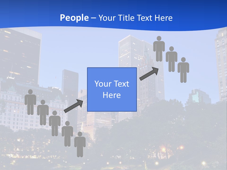 A City Skyline With Skyscrapers In The Background PowerPoint Template