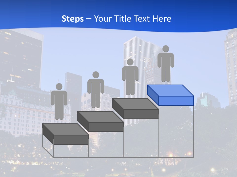 A City Skyline With Skyscrapers In The Background PowerPoint Template
