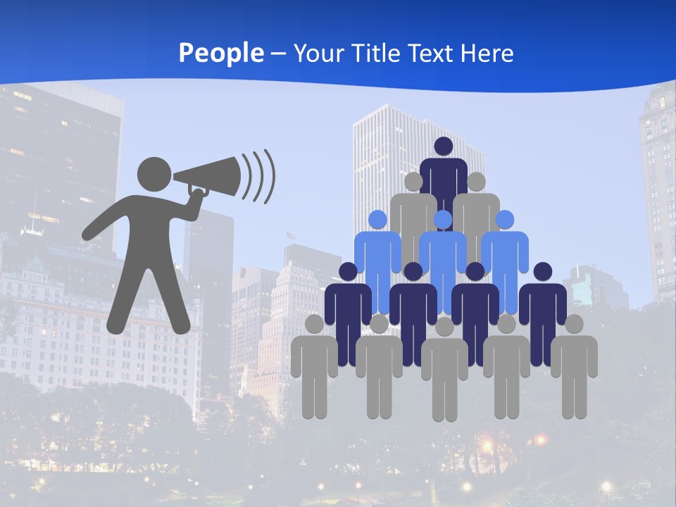 A City Skyline With Skyscrapers In The Background PowerPoint Template