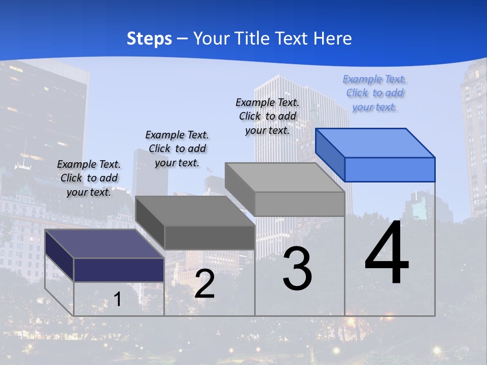 A City Skyline With Skyscrapers In The Background PowerPoint Template