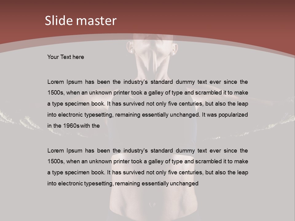 Tummy Attractive Weightlifting PowerPoint Template