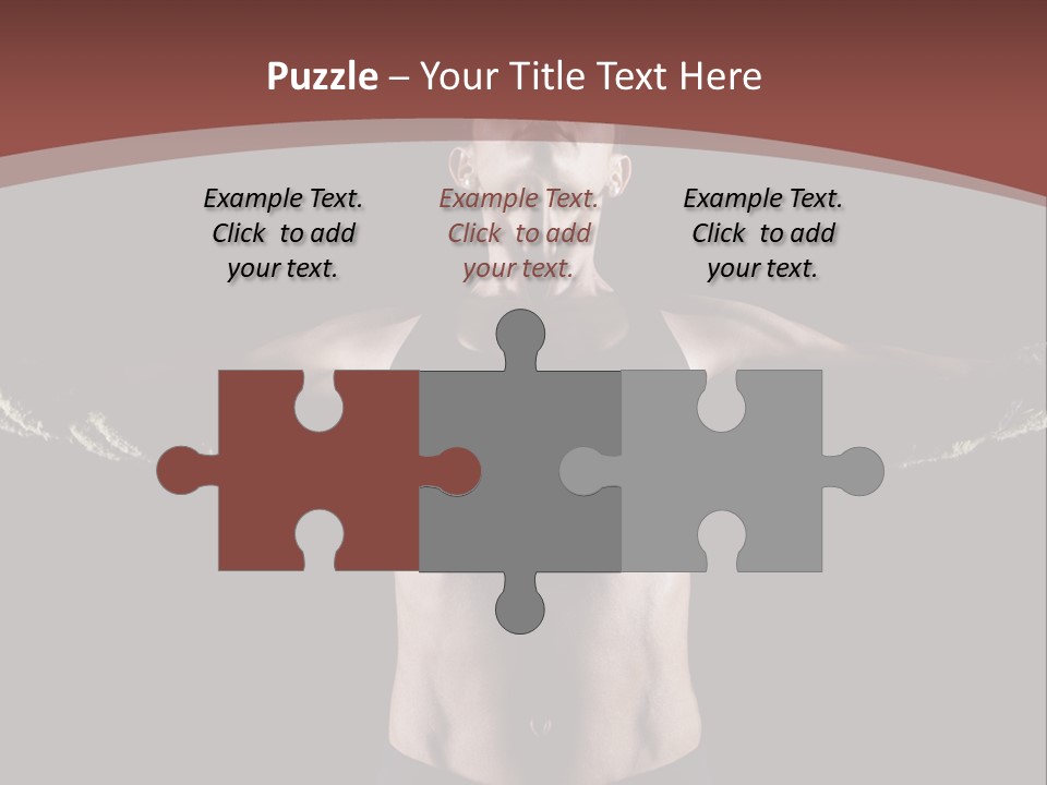 Tummy Attractive Weightlifting PowerPoint Template