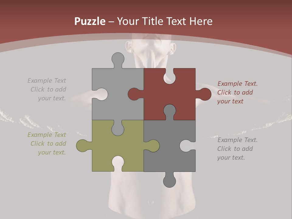 Tummy Attractive Weightlifting PowerPoint Template