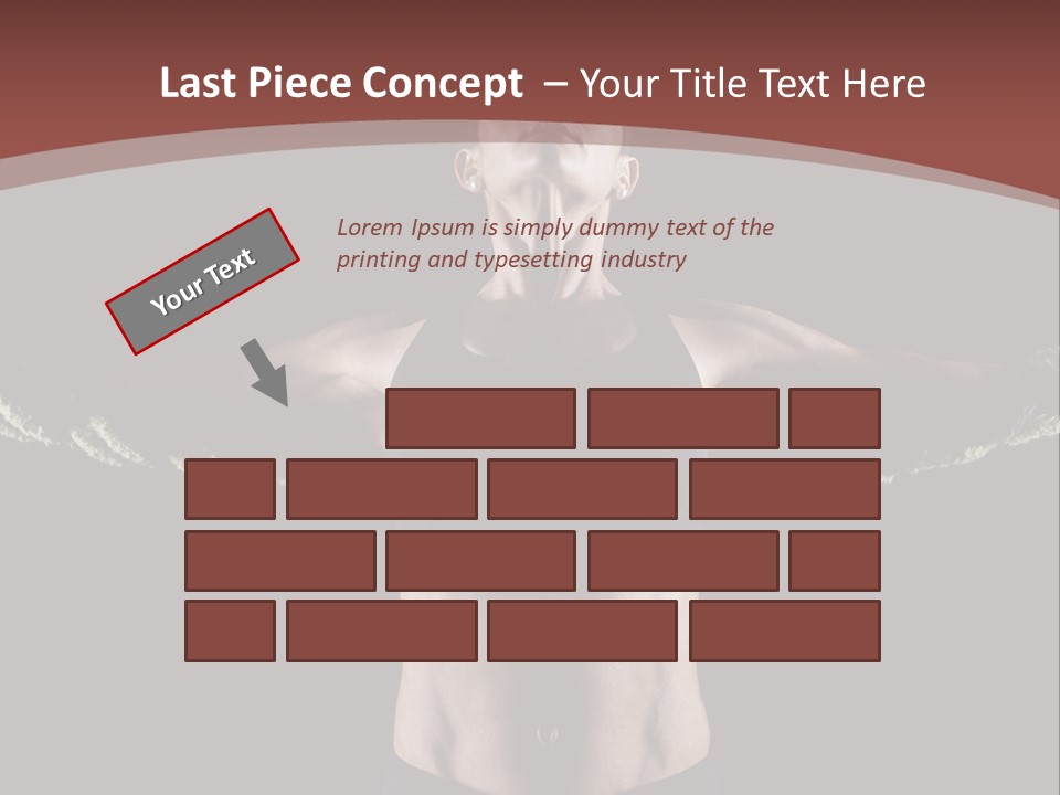 Tummy Attractive Weightlifting PowerPoint Template