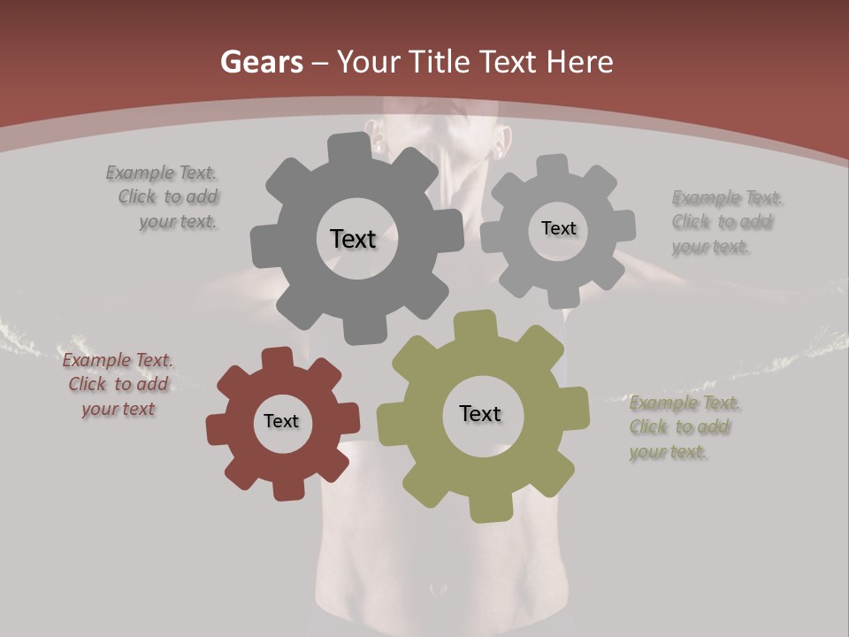 Tummy Attractive Weightlifting PowerPoint Template