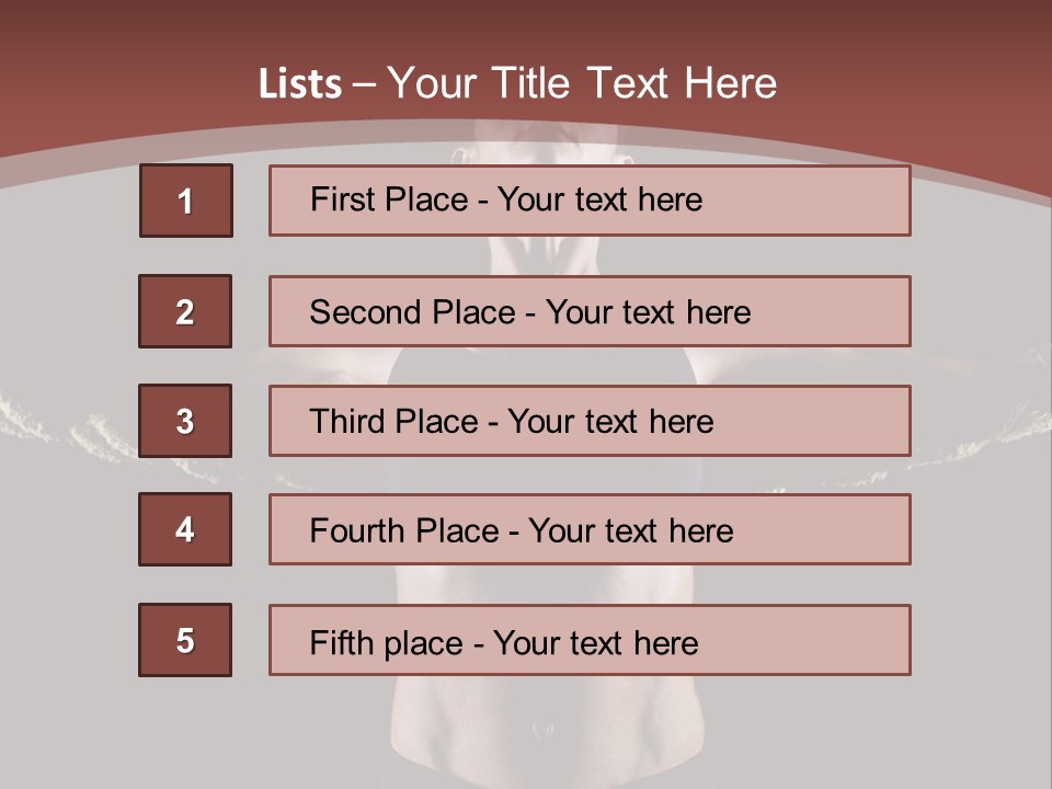 Tummy Attractive Weightlifting PowerPoint Template