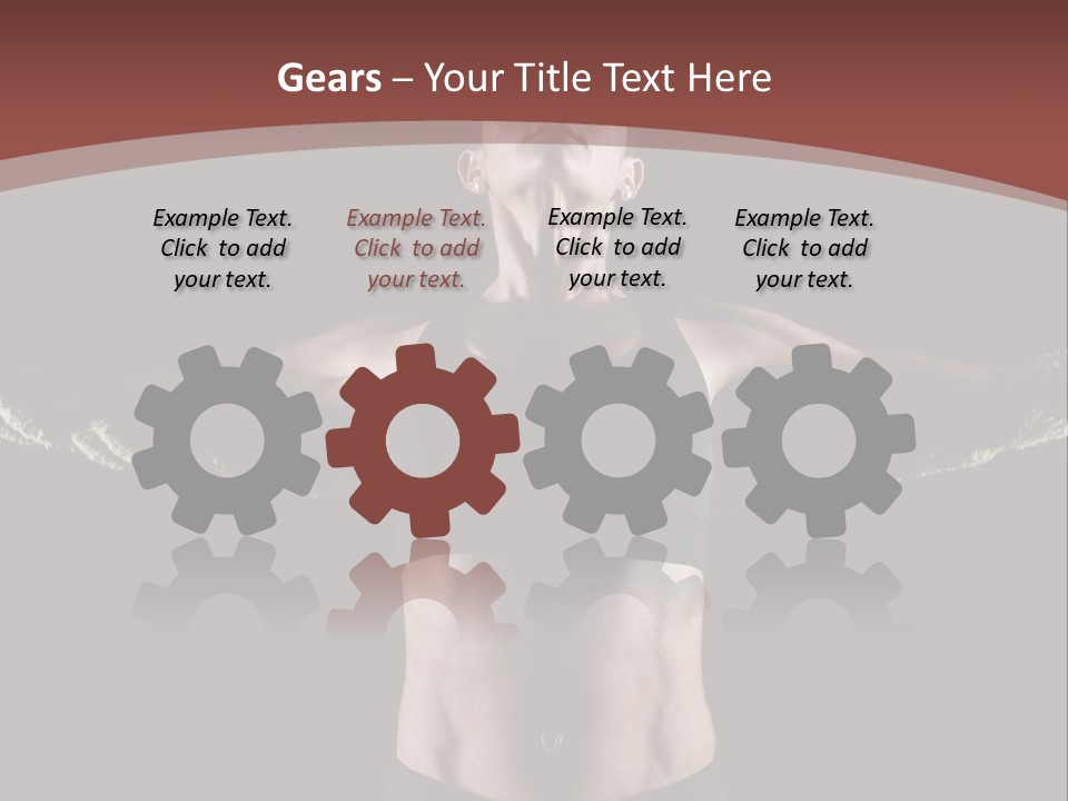 Tummy Attractive Weightlifting PowerPoint Template