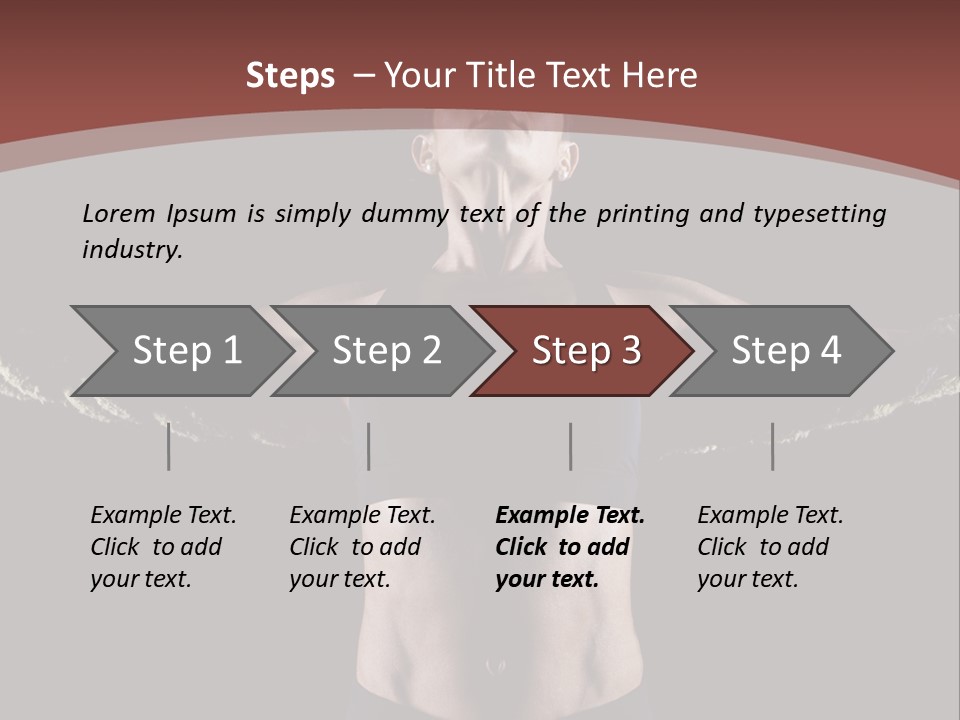 Tummy Attractive Weightlifting PowerPoint Template