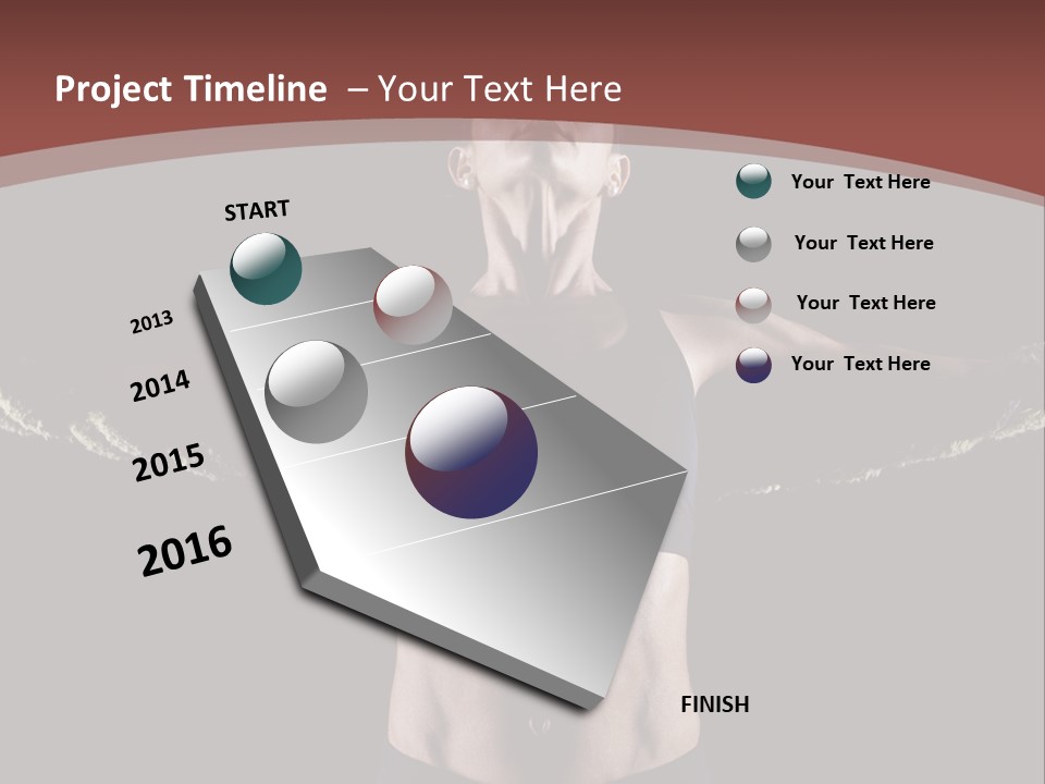 Tummy Attractive Weightlifting PowerPoint Template