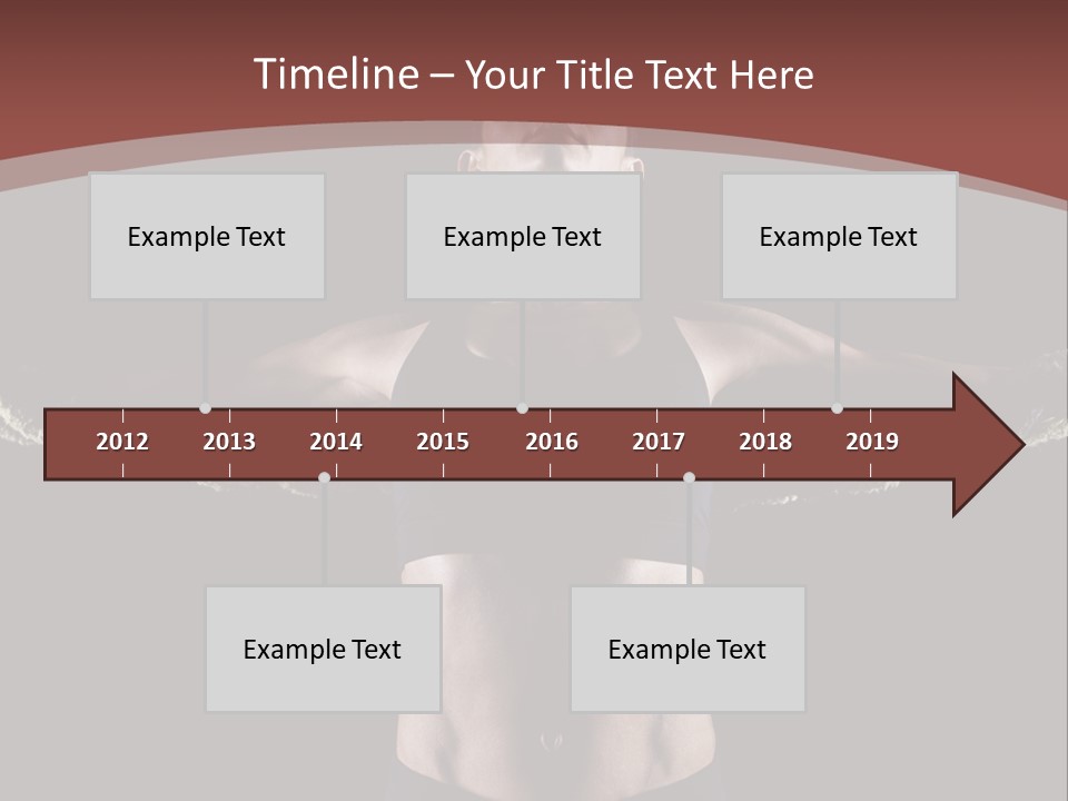 Tummy Attractive Weightlifting PowerPoint Template