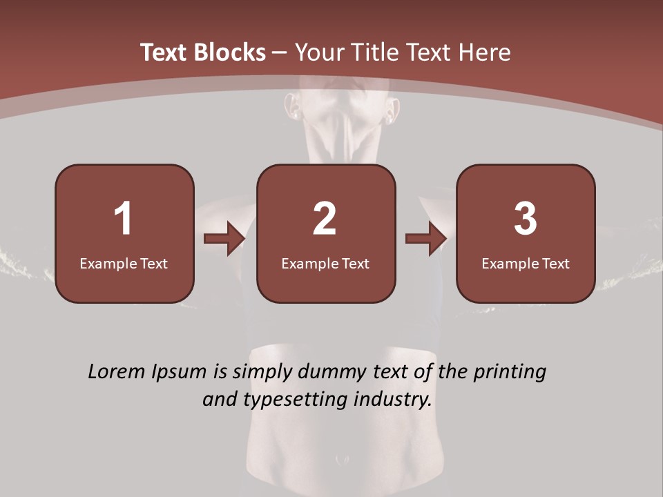 Tummy Attractive Weightlifting PowerPoint Template