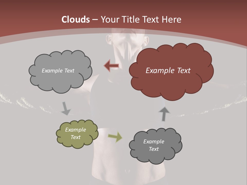 Tummy Attractive Weightlifting PowerPoint Template